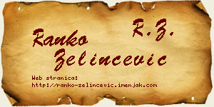 Ranko Zelinčević vizit kartica